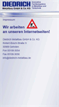 Mobile Screenshot of diedrich-metallbau.de